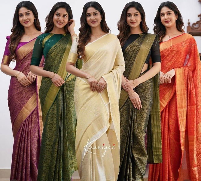 Aab Lichi Jacquard Silk Saree Catalog